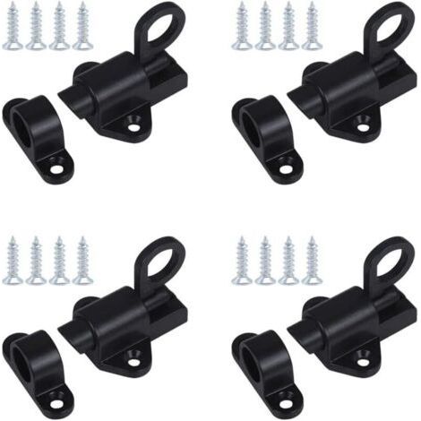 Rebound Door Lock, 4 Pieces, Automatic Aluminum, For Wooden Doors and Cabinets (1/5)