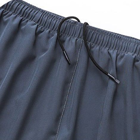 Short de sport homme effet deux pièces, double épaisseur, protection optimale, short de running avec poche zippée, séchage rapide, gris, taille XL (1/5)