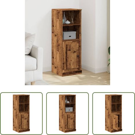 vidaXL Schrank Altholz - Highboard Altholz-Optik 36x35,5x103,5 cm Holzwerkstoff (1/5)