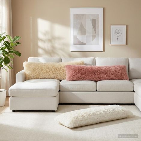 vidaXL Cuscino con cuscino HEERLEN Bianco 40 x 145 cm Fleece PV