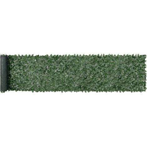 VEVOR Recinzione privacy 990x5020mm foglie edera artificiale retro in rete connessione rinforzata, Siepi artificiali con foglie di vite decorazione per balcone giardino cortile, Pannelli per balcone