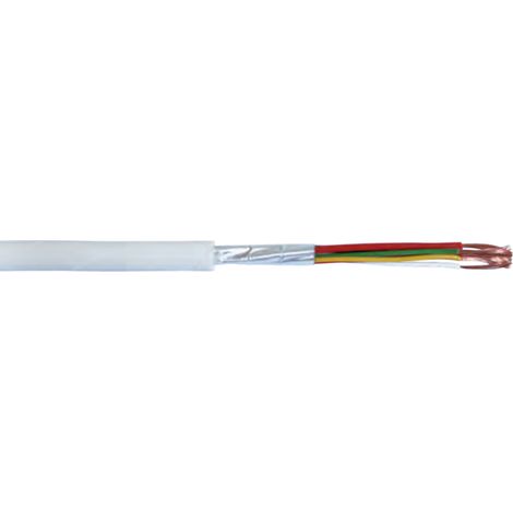 Cable de alarma micro tek 2x0,50 + 6x0,22 diámetro exterior 5,20mm blanco 100m - ax22056022