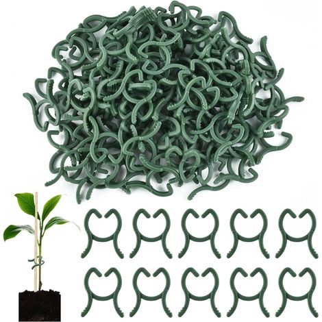CCYKXA  Pack of 100 plant clips for tomatoes and cucumbers – Reusable clips (2.6 x 2 cm), made of sturdy polypropylene plastic for vegetables, fruits, and gardening
