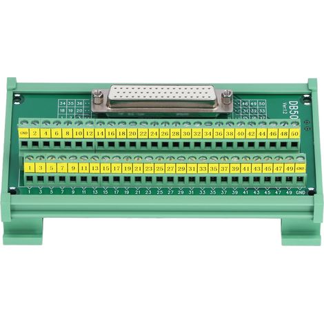 Plaque d'adaptation DB50 vers connecteur Terminal, carte PCB droite femelle DC60V DB50-M7 (1/5)