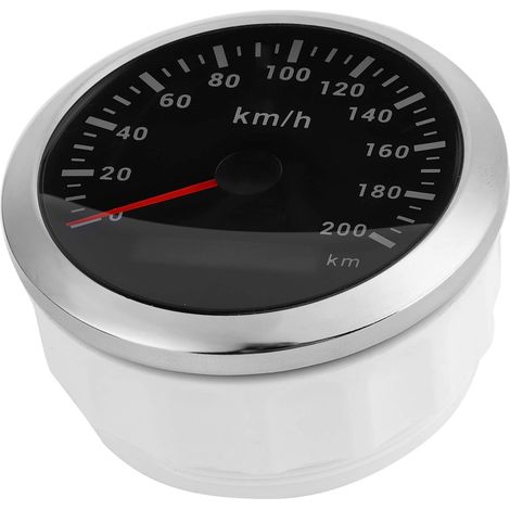 Compteur de Vitesse GPS, Compteur de Vitesse de Bateau ABS 316 en Acier Inoxydable Verre trempé GPS Compteur de Vitesse Moto 85 Mm étanche pour Bateau Voiture Yacht Moto (Cadran (1/5)