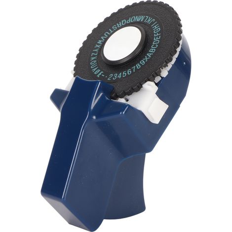 Imprimante d'étiquettes gaufrées portable bleu foncé : fonctionnement sans encre, facile à utiliser, conception ergonomique, livrée avec ruban, convient aux loisirs créatifs. (1/5)