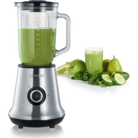 Blender avec Récipient en Verre, 1 L, env. 500 W, SM 3734, Inox/Noir (1/5)