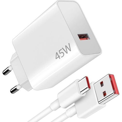Chargeur Rapide 45W USB C - 1m - Compatible Xiaomi Redmi Note 14/Pad 6 - Multi-modèles (1/5)