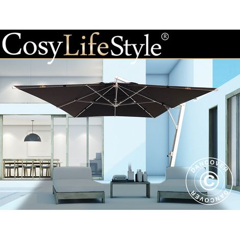 Cantilever parasol Antigua, 3x4 m, Black - Dancover (1/2)