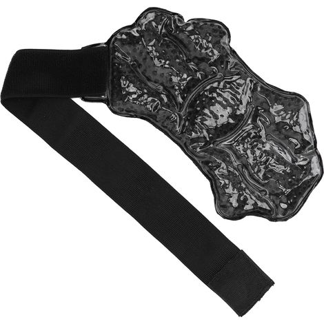 Genouillère en gel rafraîchissant réutilisable, compresse chaud/froid, coudière en gel pour soulager la douleur, noir (1/5)