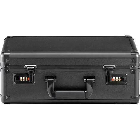 Aufbewahrungsbox, 4-Fächer-Case, Kombinationsschloss, schwarz (1/2)