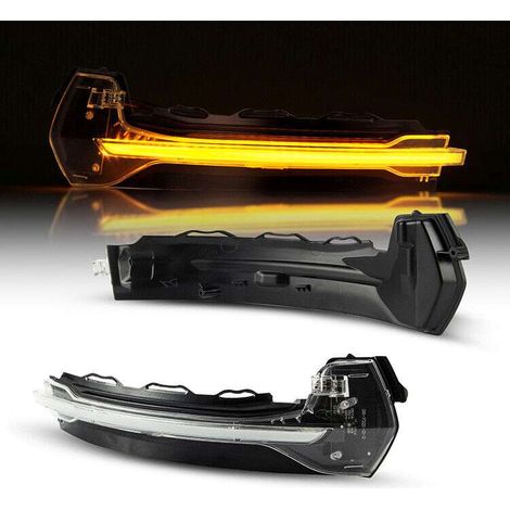 KIT LUCI SPECCHIETTO RETROVISORE ESTERNO CON INDICATORI DI DIREZIONE LED COMPATIBILE CON Audi A3  Typ 8V  BJ 2012-2020  , VETRO TRASPARENTE (1/4)