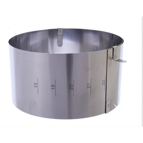 Tortenrandband, höhenverstellbar (h=15 cm), mit Skala (1/2)