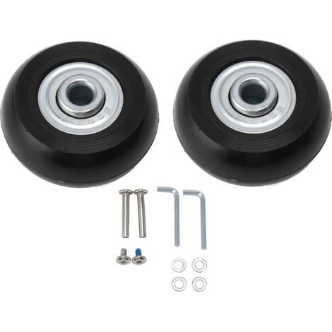 Kits de Réparation de Roulements de Roulettes, Remplacement de Roues de Valise 2 Pièces en Caoutchouc PU Résistant à l\'usure, Durable, Facile à Installer avec Accessoires pour (1/5)
