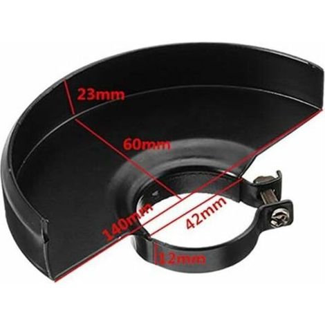 Protection de roue en métal noir pour meuleuse d'angle 125 mm