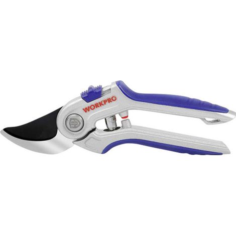 WorkPro WP332011 Bypass-Schere  mit Schnitthöhenverstellung, inkl. Gras- und Strauchscherenvorsatz