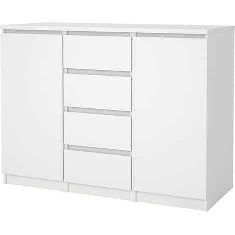 Naia Sideboard 2 Türen 4 Schubladen weiß. (1/5)