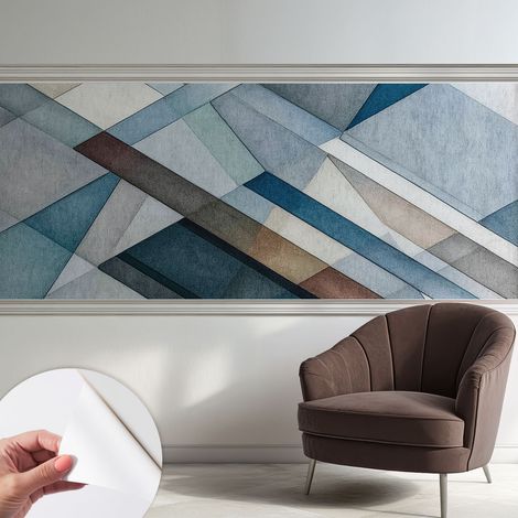 Carta da parati adesiva - lavabile - decorazione murale - per cucina - pellicola decorativa Geometria astratta 250x104 cm (1/5)