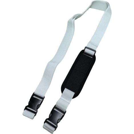 Sangle de Transport Réglable pour Chaise Pliante, 200 cm x 3,8 cm, avec Coussinets d'Épaule, Noir et Blanc (1/5)