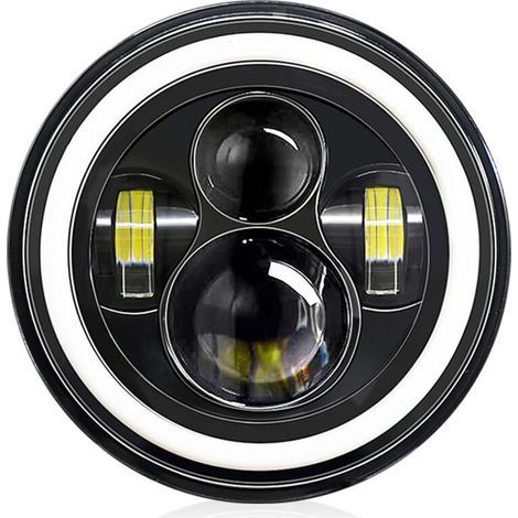 SNQ – Phare LED 7 pouces pour voiture et moto – 140W 14 000 lm – Feux de croisement, feux de route, clignotants – Étanchéité IP67 (1/5)
