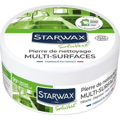Pierre blanche de nettoyage multi-surfaces 375g STARWAX SOLUVERT