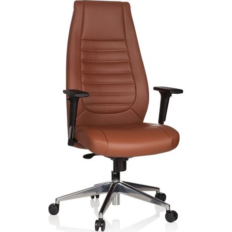 Bürostuhl / Chefsessel VITORO Kunstleder braun hjh OFFICE (1/5)
