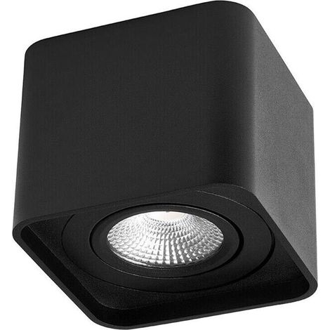 Porta Faretto Orientabile Da Soffitto Portafaretto Supporto Esterno Nero P34n1