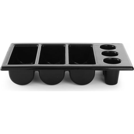 HENDI Besteckbehälter, Schwarz, 530x325x(H)105mm (1/2)