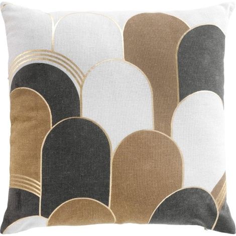 Coussin décoratif avec motif doré, 45 x 45 cm (1/4)
