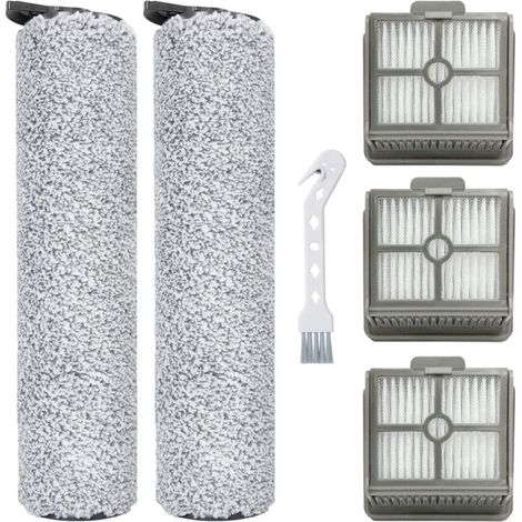 Rouleau de Brosse et Filtre HEPA pour Dreame H12 Core / H11 / H11 MAX Aspirateur Accessoires de rechange, 2 Brosse à rouleaude, 3 Filtre HEPA, 1 Brosse de nettoyage (1/5)