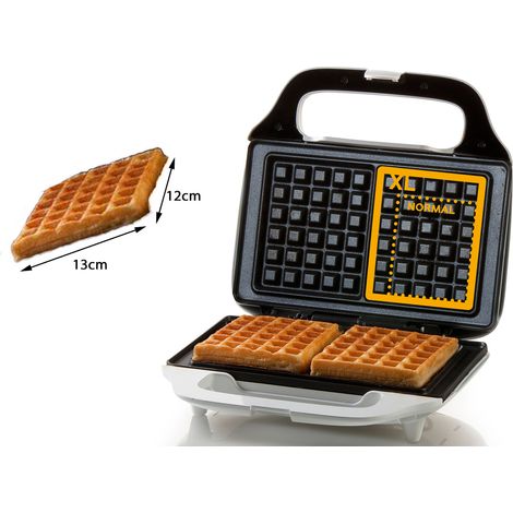 Waffelautomat XL, antihaftbeschichtet, mit Thermostat, 900Watt (1/5)