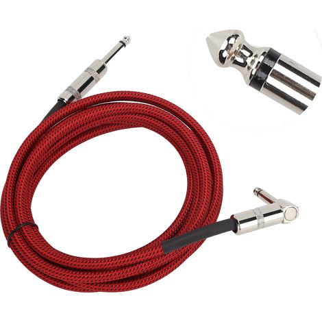 Câble d'ampli guitare électrique JORINDO, connexion audio 6,35 mm (1/4 po), rouge, 3 m / 9,8 pi (1/5)