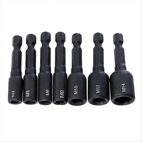 Adaptateur de douille pour taraud, tournevis carré professionnel, tige hexagonale de 1/4 pouce (1/5)