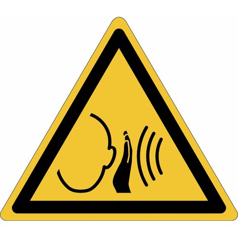 Cartelli ISO 7010 "Pericolo forte rumore improvviso" - W038 - Numero Pezzi: 10 pezzi - Misura: 50mm x 50mm