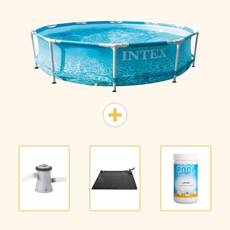 Intex Piscine Tubulaire Ronde - 305x76 cm - 4-pièces SCB80 (1/5)