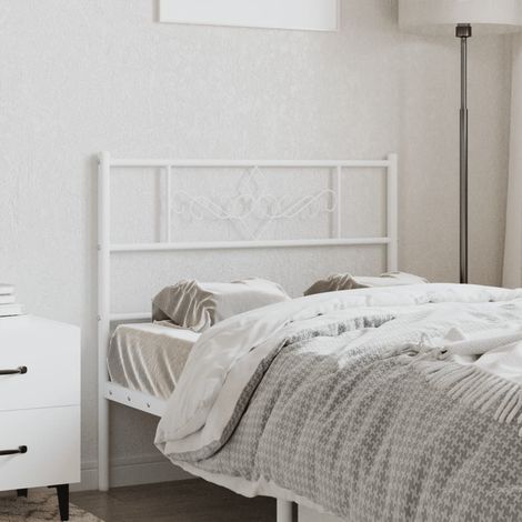 Tête de lit de remplacement métal blanc 75 cm vidaXL (1/5)