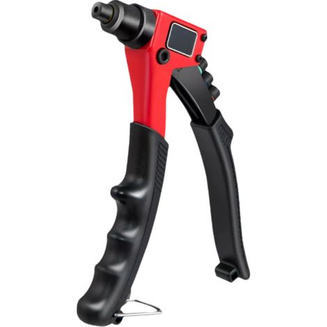 Rivet Gun - Manual Blind Rivet Tool With 4 Nose Pieces And 200 Aluminum Rivets - For Metalworking Automotive Furniture - 1 Unit (1/5)