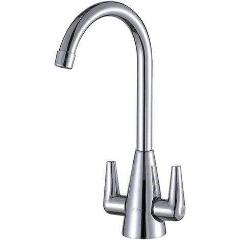 Mitigeur de cuisine Mélangeur Robinet de lavabo Robinet d'eau Chaude et Froide à Double poignée Robinet monotrou Robinetterie Robinet de Cuisine en cuivre à Double Interrupteur Robinet de Bassin (1/5)