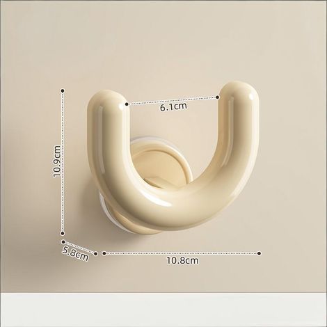 Support de rangement pour pantoufles en forme de U au design élégant avec ventouses, accessoire portable pour la plupart des décorations intérieures et pour un usage quotidien.