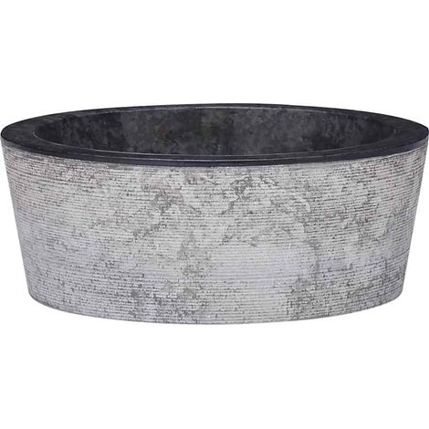 Lavabo-Vasque Noir Ø40x15 cm Marbre 201359 (1/5)