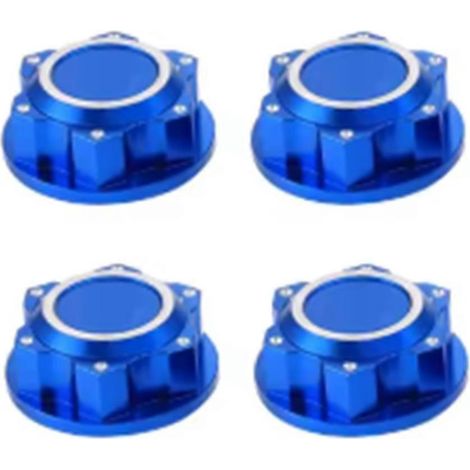 24-mm-Sechskant-Radmuttern, blau, für Arrma 1/5 RC-Cars Kraton 8S und Outcast 8S (1/5)