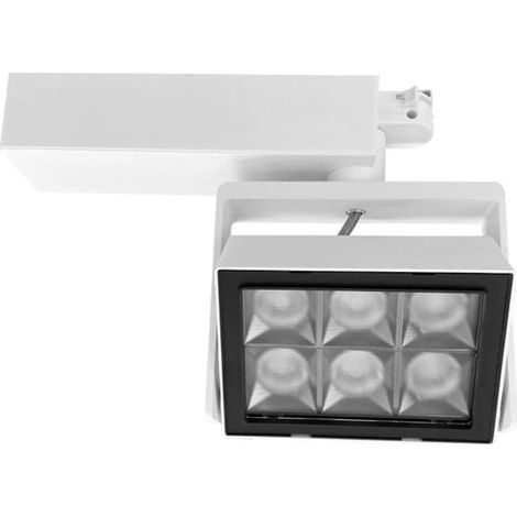 Proyector Carril Led 4 Vías 30w 3000k 3800 lúmenes