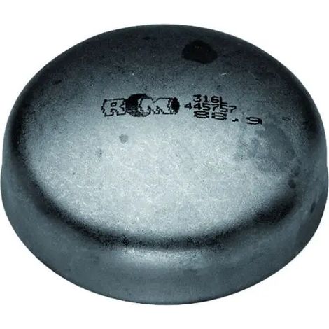 Fondello bombato a saldare in acciaio nero 8" mm 219,1 AMBRA WATER
