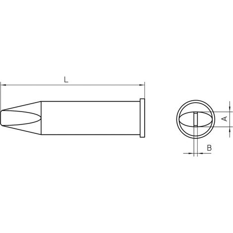 Weller XHT D Panne de fer à souder forme de burin Taille de la panne 5 mm Contenu 1 pc(s) (1/3)