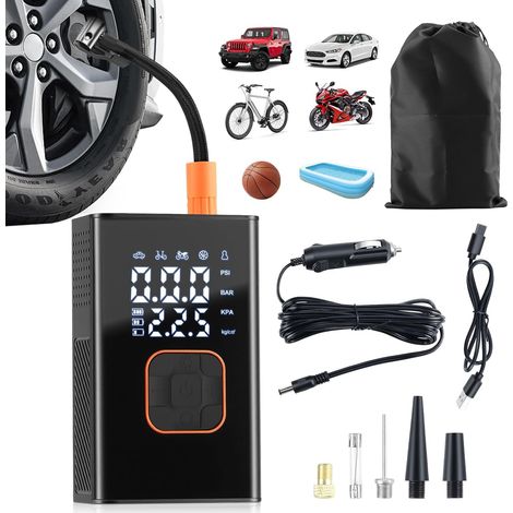 Portable Tyre Inflator and Air Compressor for Car, Bike - Electric Air Pump with Digital Pressure Gauge, Rechargeable (Portable Air Pump) (1/5)