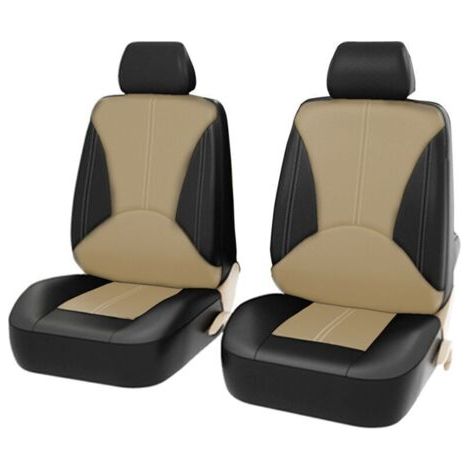 Housses de siège auto universelles en cuir respirant, 4 pièces, accessoires d'intérieur pour SUV (1/5)