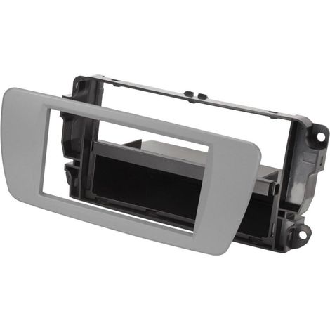 Facade autoradio FA255D compatible avec Seat Ibiza 08-15 Gris Dublin 2Din avec vide-poche