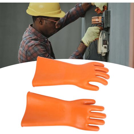 Gants isolants haute tension 35 kV, gants spéciaux en caoutchouc pour électriciens, gants de protection isolants 35 kV pour travaux sous tension. (1/5)