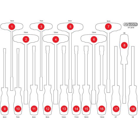 KS TOOLS bandeja de espuma vacía para 811.2018 - 811.2018-97