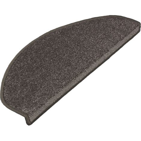 Tapis d'escalier Dynasty Velours Gris anthracite Demi-circulaire 23,5 x 65 cm (1/5)